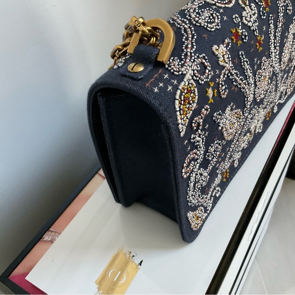 DIOR J’ADIOR Denim Embroidered Crossbody Bag - Picture 14 of 16